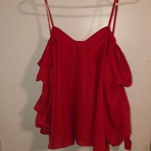 Red Off Shoulder Blouse